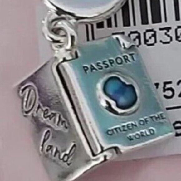 AUTHENTIC PANDORA STERLING SILVER Openable Passport Dangle Charm 792680C… - Picture 1 of 14